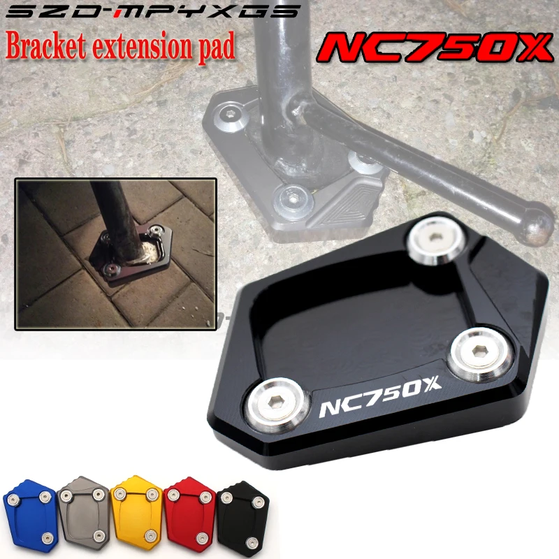 

CNC Billet Aluminum Kickstand Foot Plate Side Stand Extension Pad Enlarge Extension For HONDA NC 750 X NC750X NC 750X 2014 2015