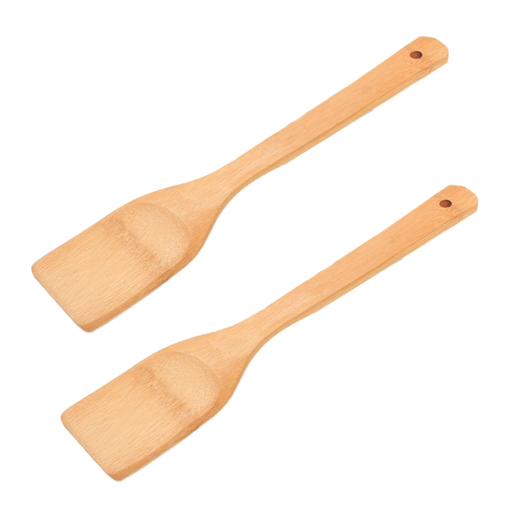 

2pcs Wooden Spatula Small Heat Resistant Non-stick Durable Cooking Shovel Wood Turner Kitchen Utensils for Restaurant Home