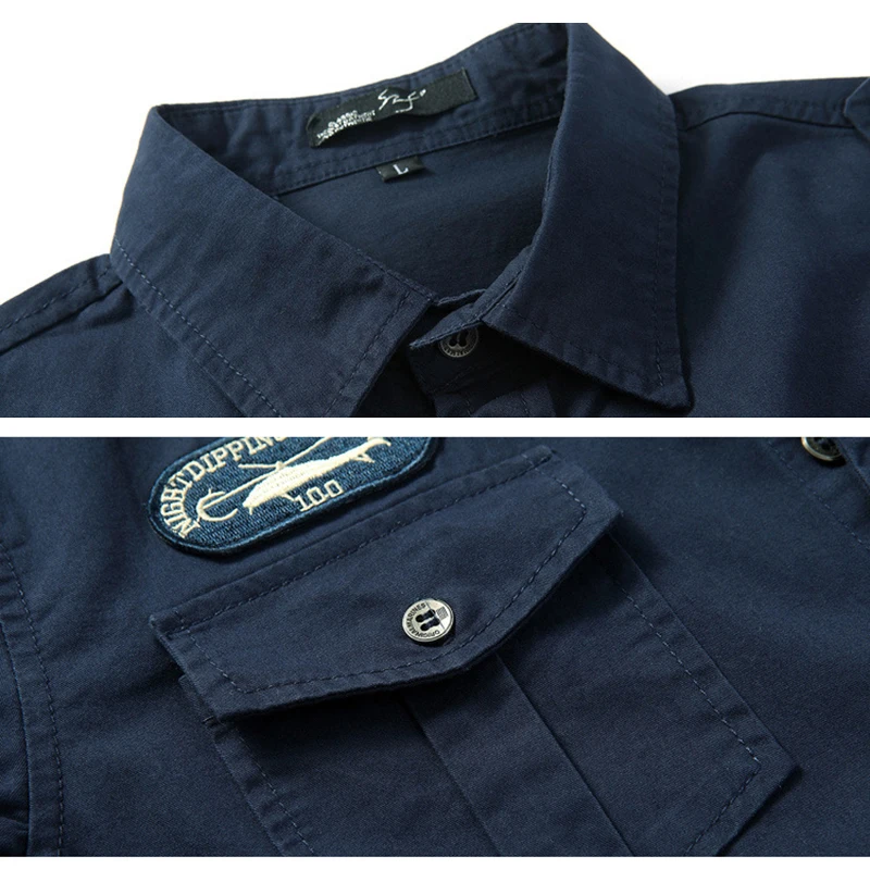 Рубашка мужская Армейская с длинным рукавом|military shirt men|military shirtbrand men |