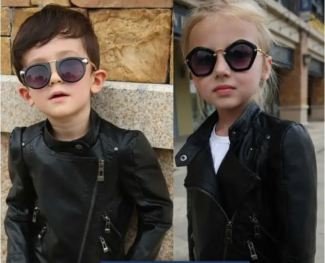 Kid Clothes 2018 Boy Girl Spring PU Leather Jacketgirl pu jacket