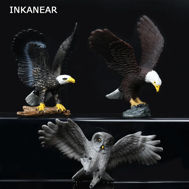 

Animal Model Miniature Figurine Wild Various Poses of Eagle Carvings Ornaments Micro Accessories Decor Gift For Kids