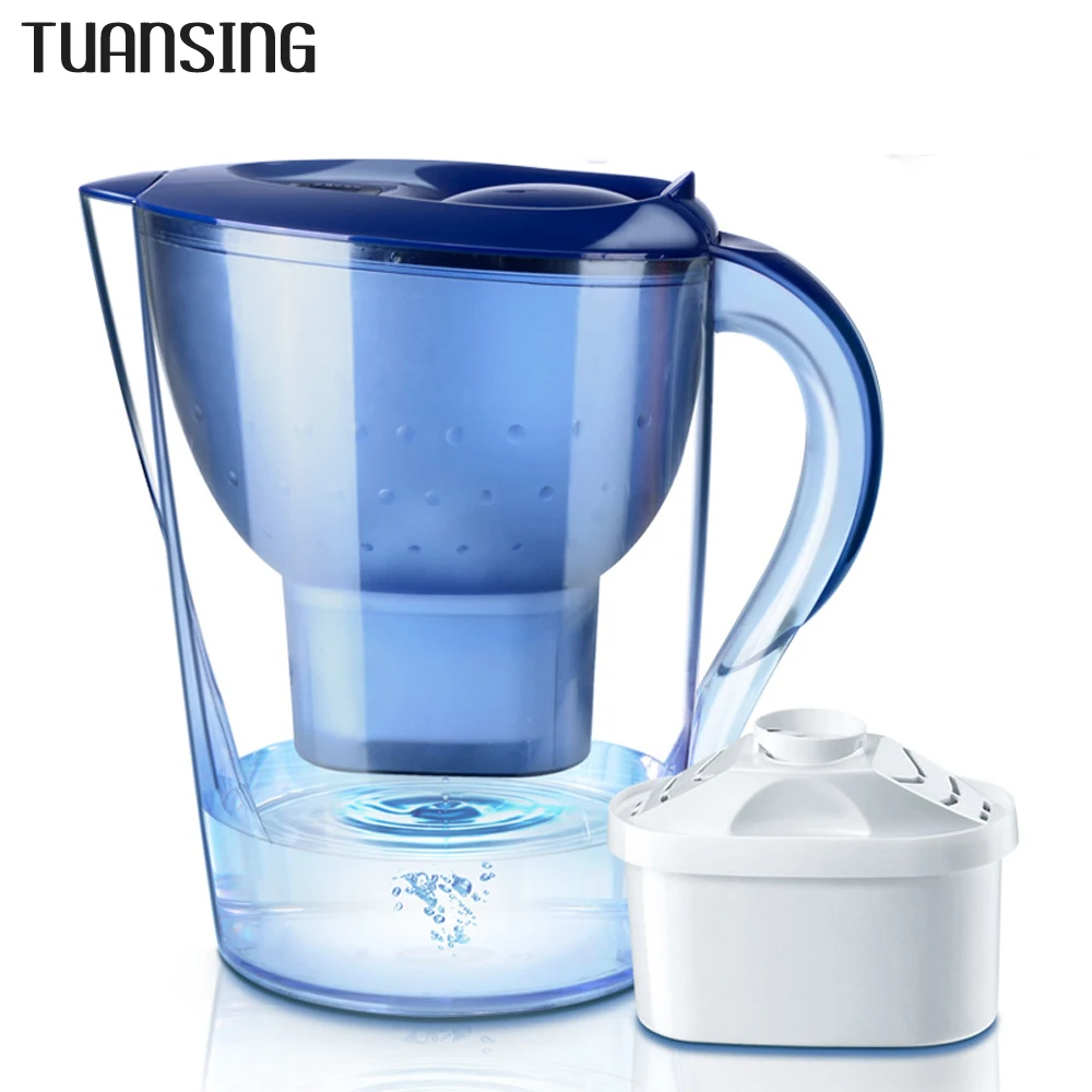 

TUANSING 3.5L Water Pitcher Pure Healthy Mineral Water with 1 Filter Jug BPA Free Filter Kettle Water Jug with Filter Element