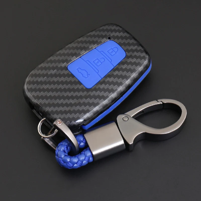 

2019 Anti-fall Carbon fiber silicone Car Key Cover Case For Toyota CHR C-HR Prado Camry CHR Prius Corolla Auto Shell shockproof