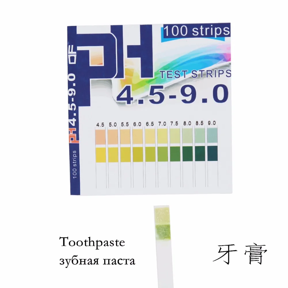 100 RGB светодиодные полосы/коробка pH Тесты Полоски Полный шкала дальности Премиум