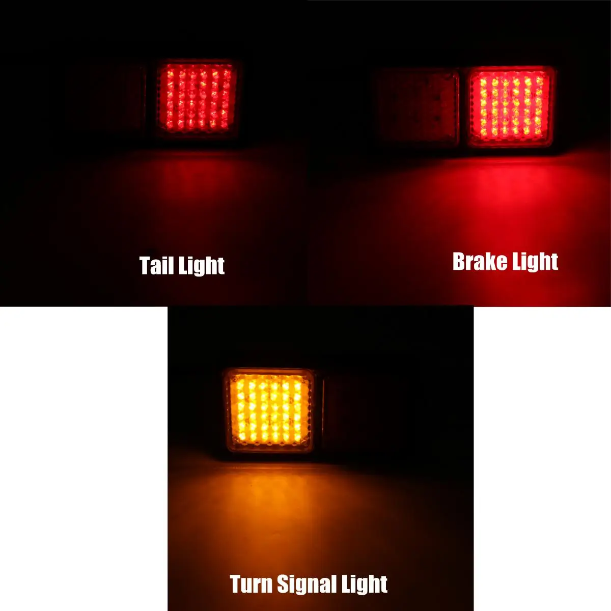 2 шт 12V 72 светодиоды задние фонари красного и желтого цветов тормозной Поворотная сигнальная лампа для прицепа грузовика караван из водонепроницаемого материала с защитой от пыли