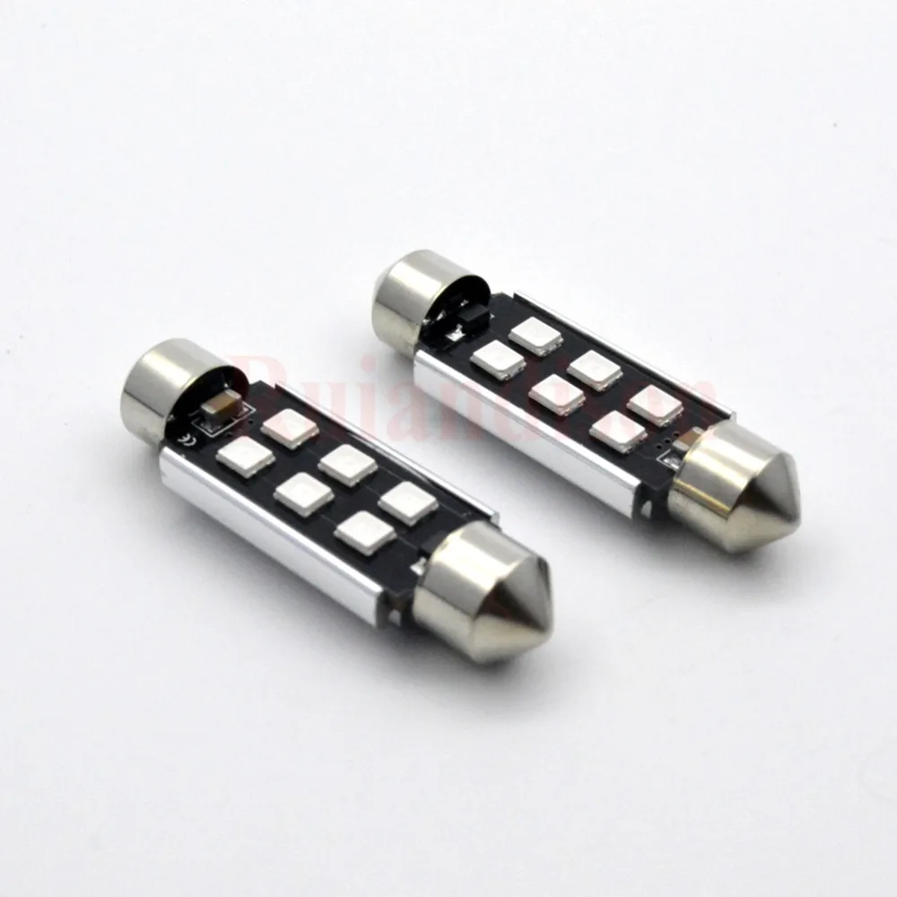 2 шт. 36 мм/39 мм/41 мм без Полар флиса с can bus 6 3030LED 6418 C5W номерных знаков или укрыты