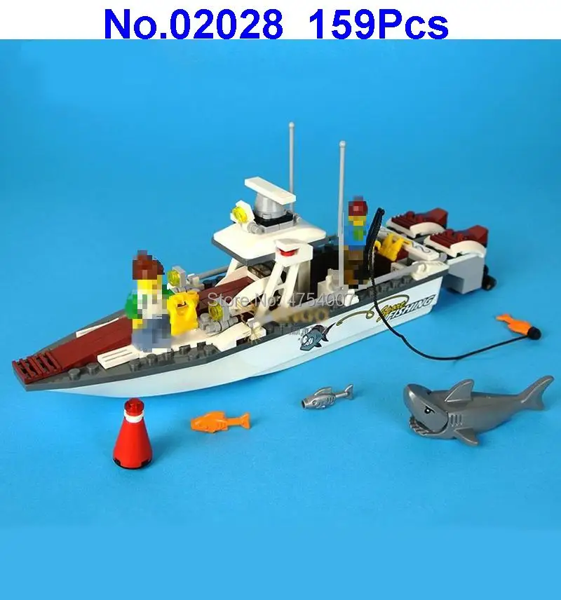 

02028 159pcs city fishing boat building block compatible 60147 Toy