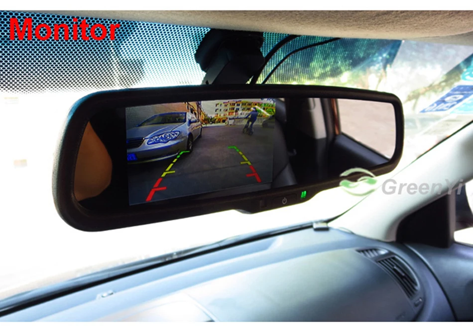 Авто затемнение зеркало заднего вида монитор 4,3 дюймов 800*480 разрешение TFT ЖК цветной автомобильный монитор Встроенный специальный