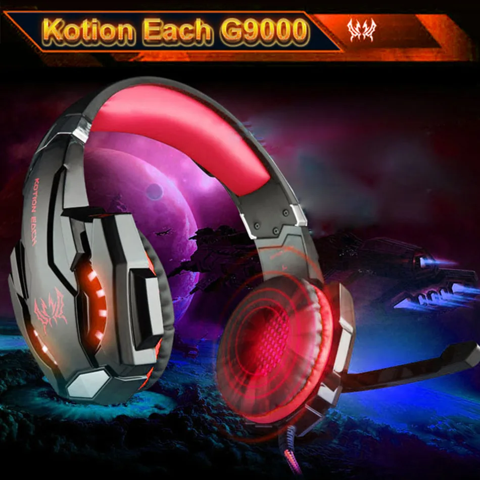 Kotion каждый G9000 3.5 мм игровая гарнитура игры наушники с микрофоном для ноутбука PC