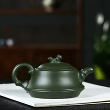 Чайник и чайник Teaware Ore Mine чистый ручной работы знаменитый семейный зеленый диагональный бамбуковый горшок завод прямые продажи