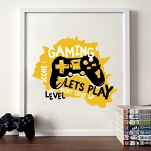 Joypad gaming ilustração cartaz da arte da parede meninos impressão em tela jogos vamos jogar pintura a arte imagem do quarto das crianças decoração da parede