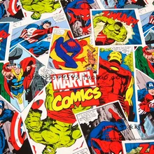 140X100cm Marvel Comics The Avengers Assemble Thick Cotton Fabric for Baby Boy Curtain Hometextile Bags Patchwork DIY
