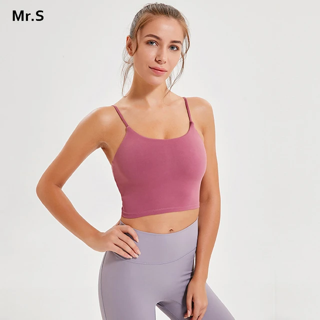 Strappy Crop Top-clothing Women-yoga Tank-cotton Tops-wholesale