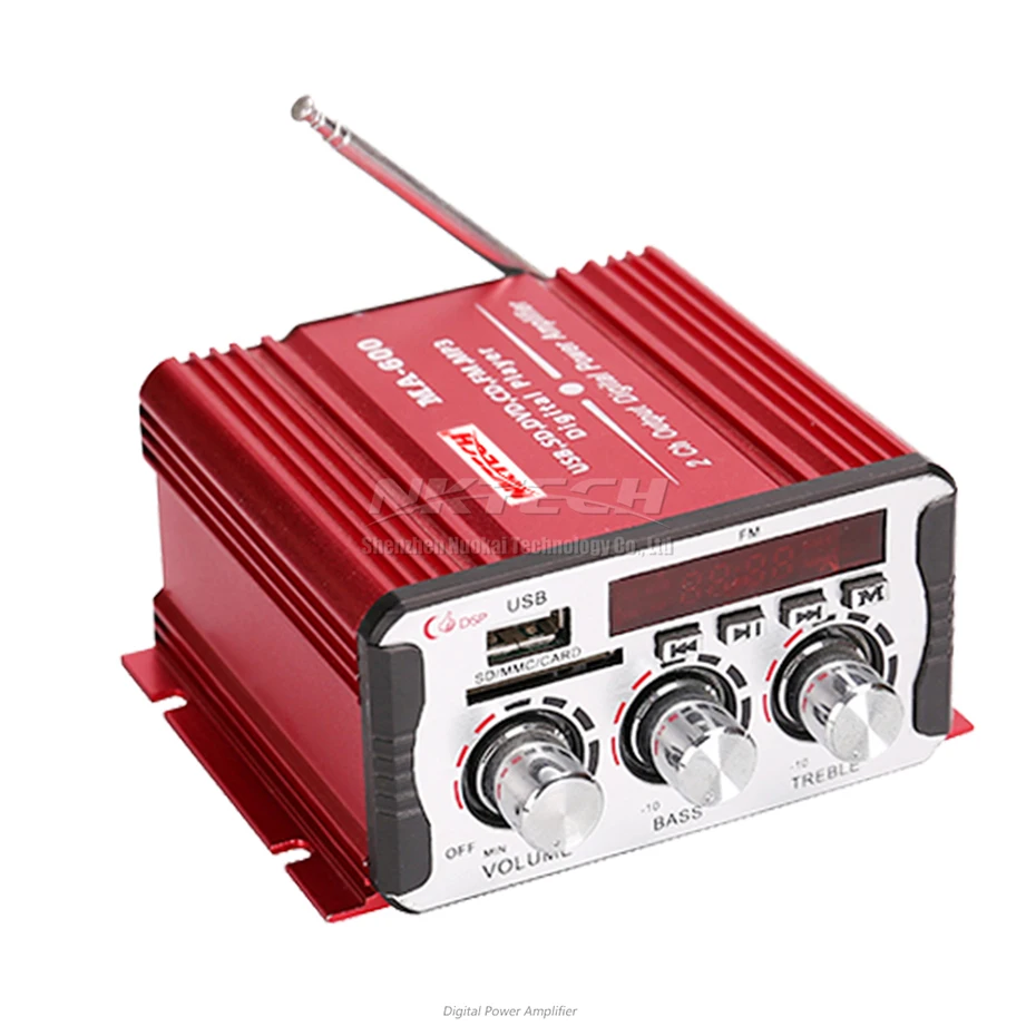 NKTECH MA 600 автомобильный усилитель мощности Мини ИК цифровой плеер HiFi стерео 2x25 Вт