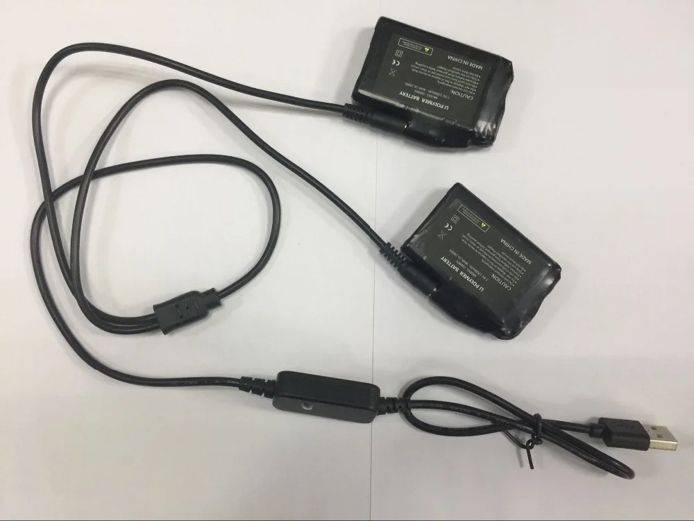 USB dual cable charging 2pcs 7.4V battery together quickly charger