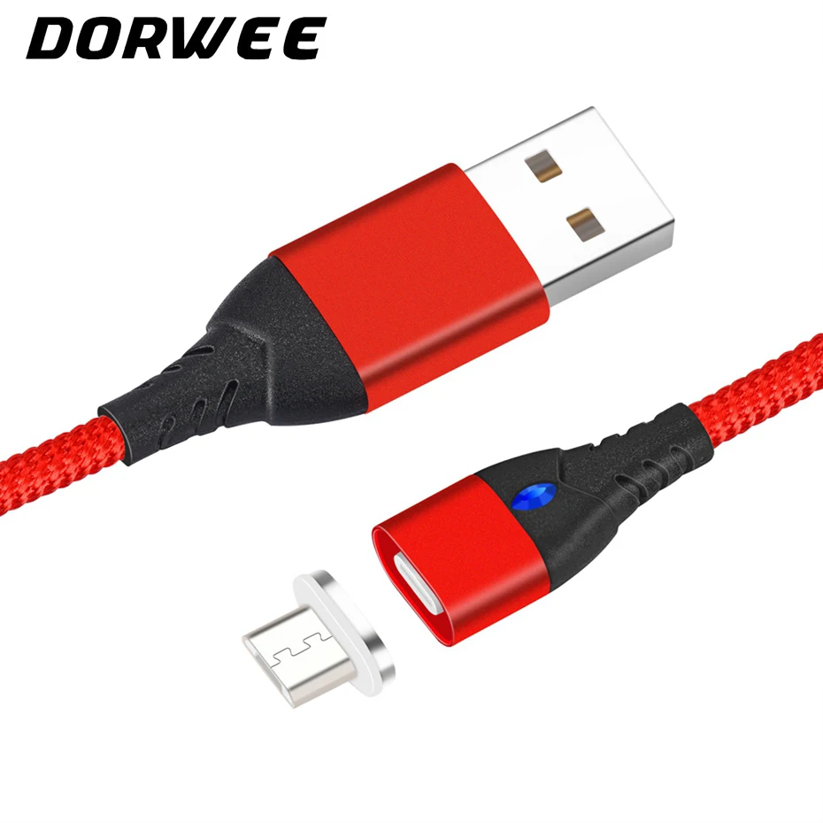 

Dorwee Magnetic Cable Type-C USB C & Micro USB & 8 pin Cable 3A Quickly Charging Data Sync USB Charger Cable For Samsung Xiaomi
