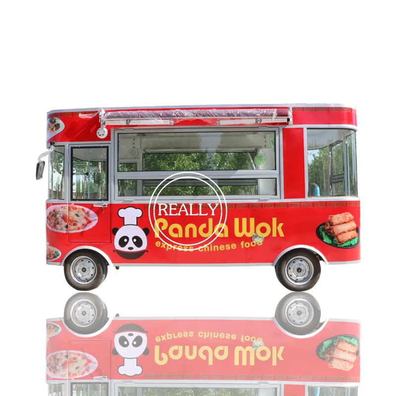 

Electric customized street fast food shop 5m Mobile kitchen trailer food truck for sale
