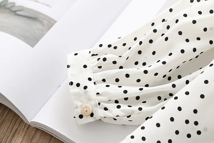Camisas para Bebê Meninas Chiffon Camisa Blusa Vinho Vermelho Dot Manga Longa Primavera Menina Básico Roupas 2020 Crianças Bonito Topos 13 Online shopping