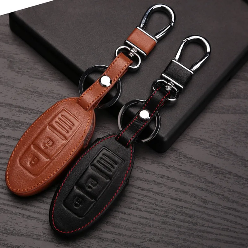 Leather Keychain Bag For Nissan Almera Juke Maxima Altima Murano