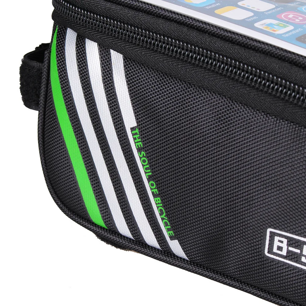 Sale Bicycle front beam package 4.8/5.7 inch touch screen phone saddle bag bike on tube tool bag riding equipment alforjas bici MTB 10