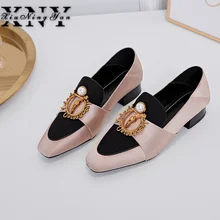 Women Low Heel Shoes Spring Autumn 2019 New Silk Metal Pearl Women Pumps luxury shoes women Brand Designers Office Lady Shoes Women Low Heel Shoes Spring Autumn 2019 New Silk Metal Pearl Women Pumps luxury shoes women Brand Designers Office Lady Shoes