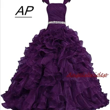 ANGELSBRIDEP бальное платье из органзы с коротким рукавом пышное платье Элегантное бальное платье в винтажном стиле для 15 лет вечерние платья