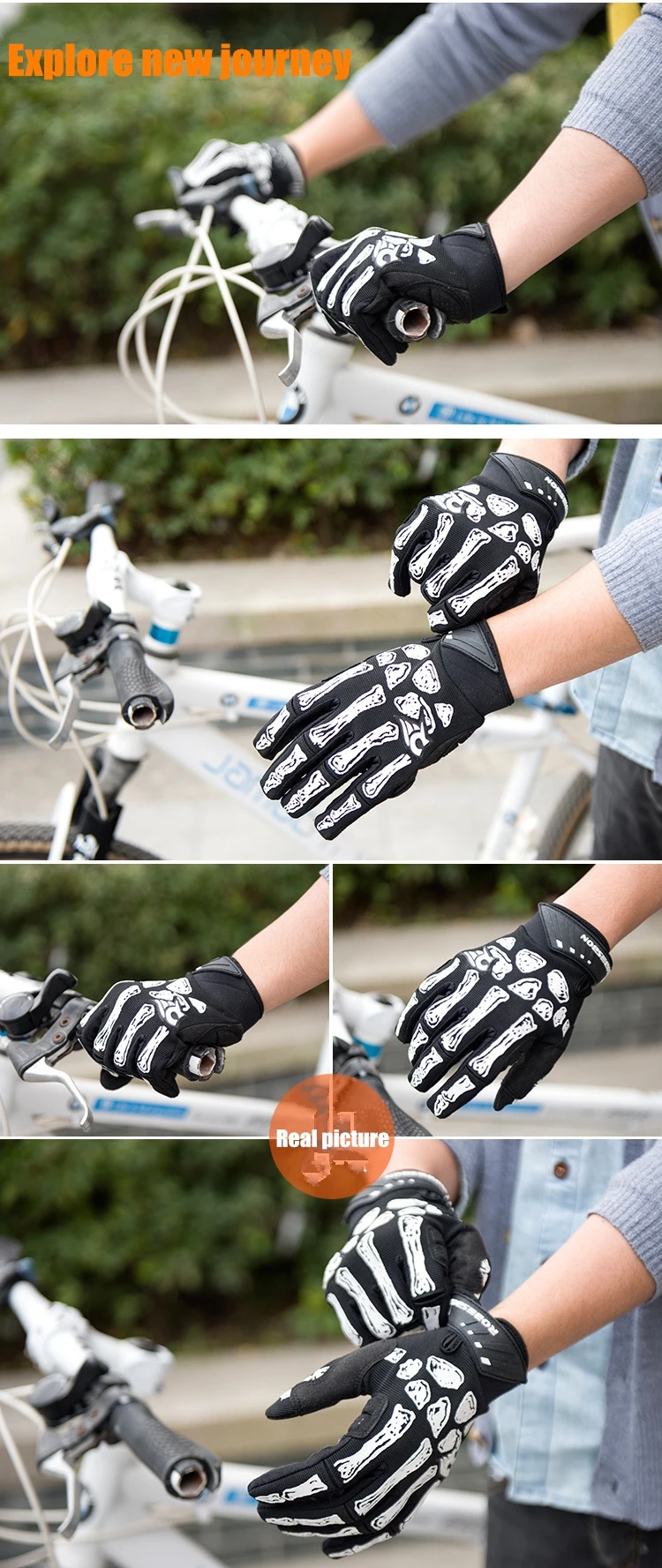 Горячие Guantes Ciclismo Для мужчин перчатки спортивный гоночный мотоцикл гель велосипед mtb Скелет велосипед полный палец горный велосипед Перчатки