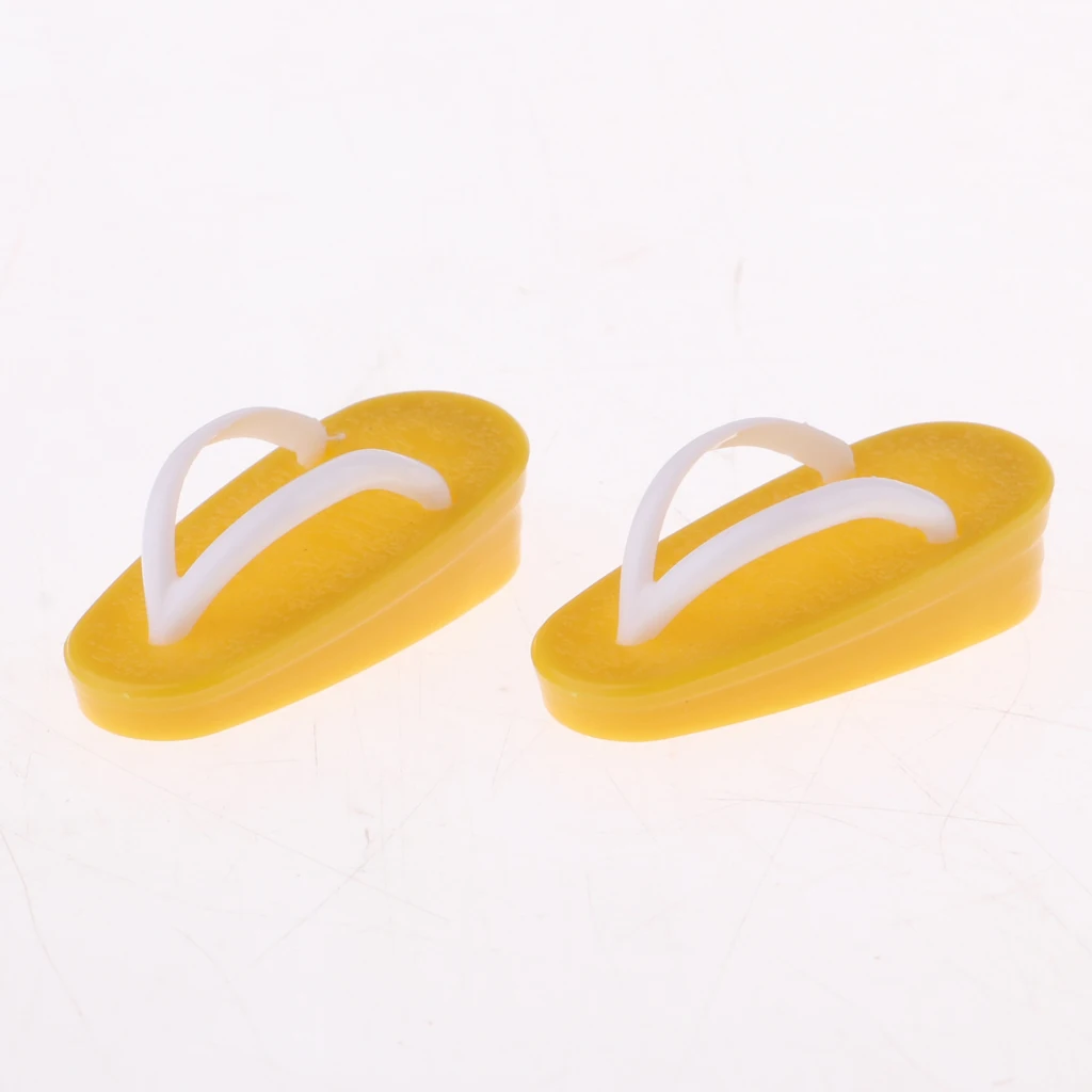 1/6 Cute Flip Flops Sandal Shoes For BJD  Licca Doll Accessory Yellow