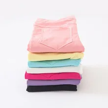 Высококачественные весенне-летние узкие брюки для девочек, модные детские штаны ярких цветов