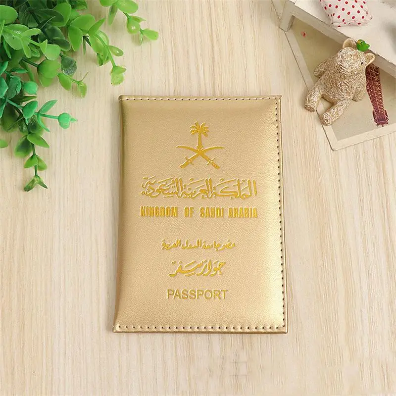 Чехол для паспорта в Саудовской Аравии, защитный чехол для паспорта в деловом стиле, чехол для документов в саудовской аравии - Цвет: Gold