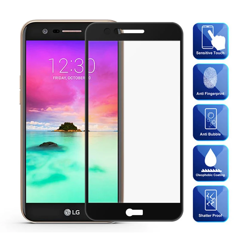 Закаленное стекло для LG K10 2017 Защита экрана G6 G7 thinq полный Чехол телефона пленка V40