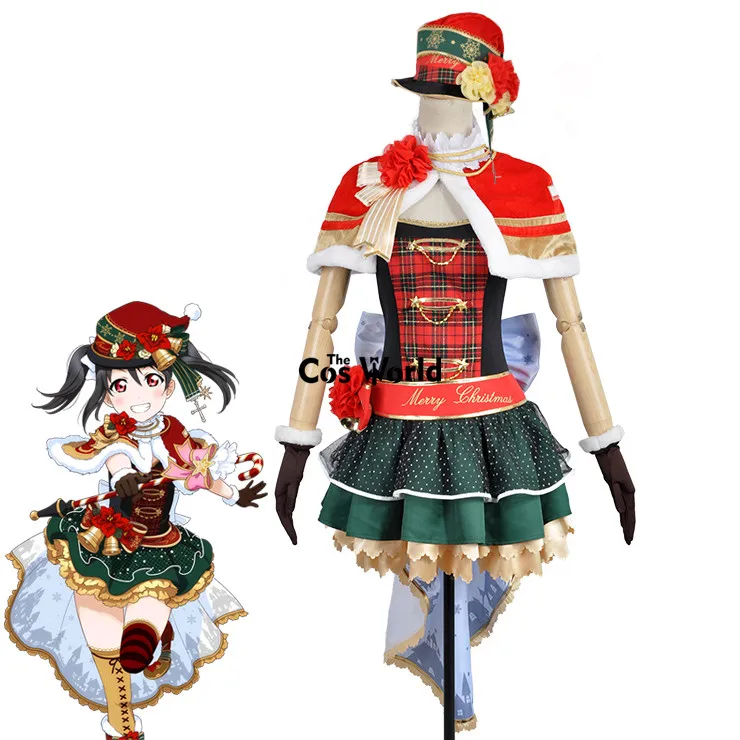 Love Live School Idol Project Yazawa Nico рождественское платье топ без рукавов плащ Униформа наряд