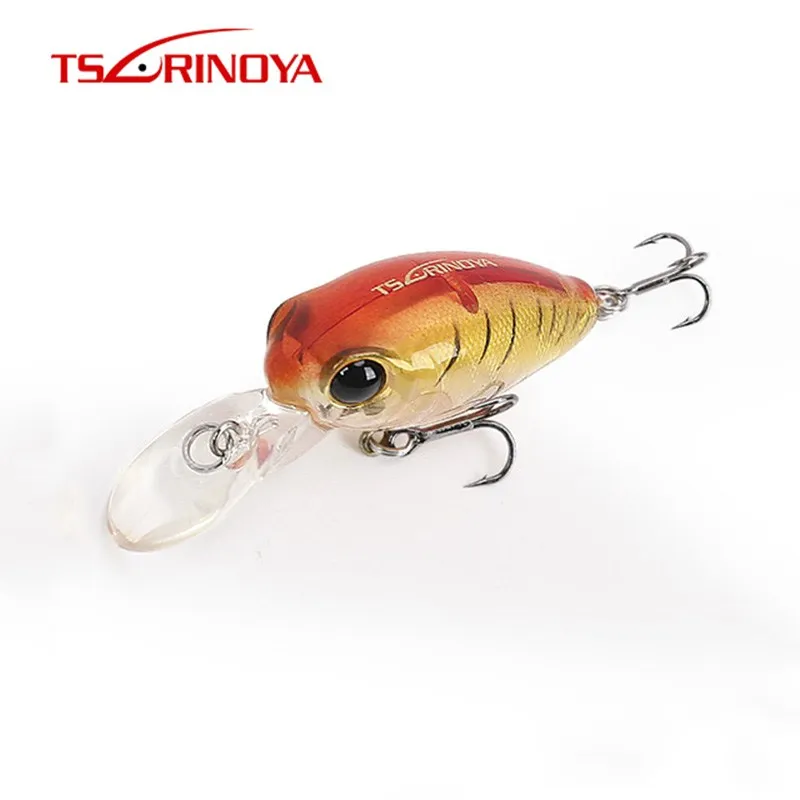 TSURINOYA DW40 Crankbait 32mm 2.7g Floating 1.8m 3D Eyes 12 Colors VMC Hook Iscaartificial Para Pesca Fishing Wobber Lure Bait | Спорт и