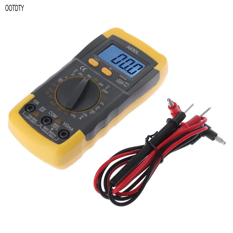 

A830L Digital Multimeter LCD Electric Ammeter Voltmeter Tester Meter Handheld AC DC Digital Multimetro Ammeter Multitester