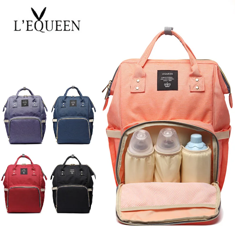 

Baby Bag Fashion Mommy Diaper Bag Backpack Mother Changing Bag Maternity Baby Care Stroller High Capacity Nappy Bag Lequeen