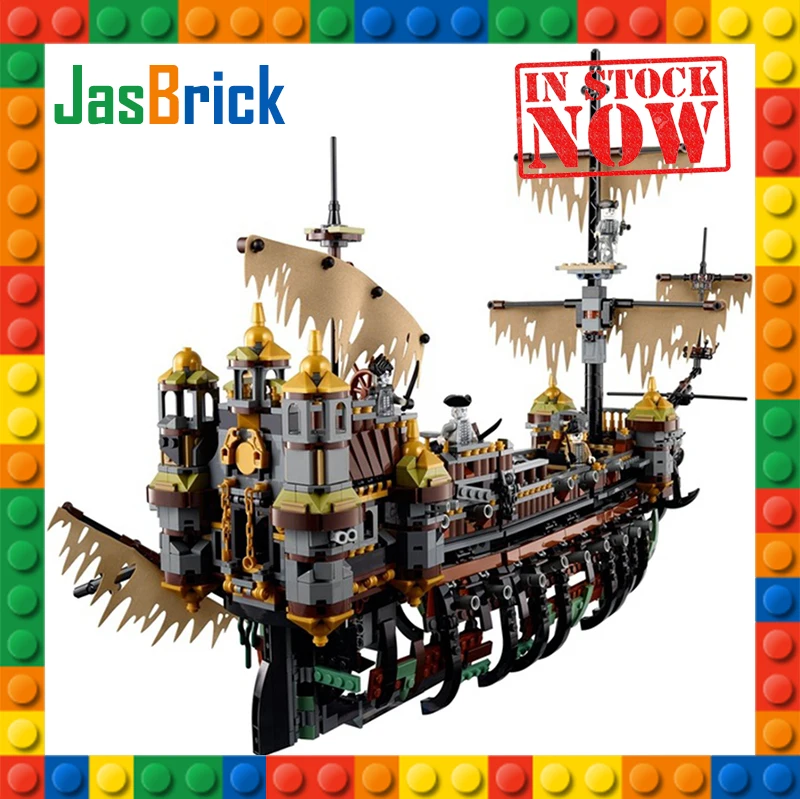 

Legoing Pirate of The caribbean Silent Mary ghost ship Figure Movie Captain Jack Sparrow Compatible Legoing Classic Ship-styling