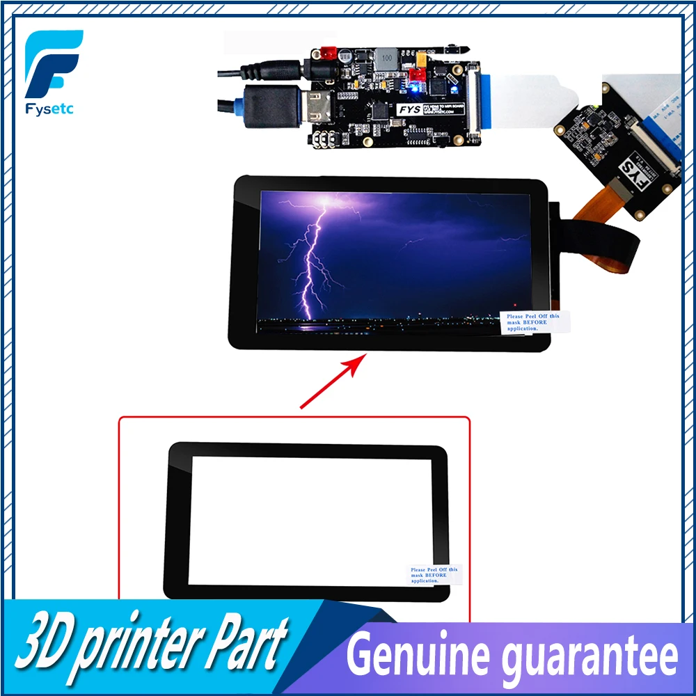 

5.5inch LCD 2560x1440 2K Drive Plate Kit Light Curing Display F/ Wanhao Duplicator 7 Photon SLA 3D Printer VR Projector