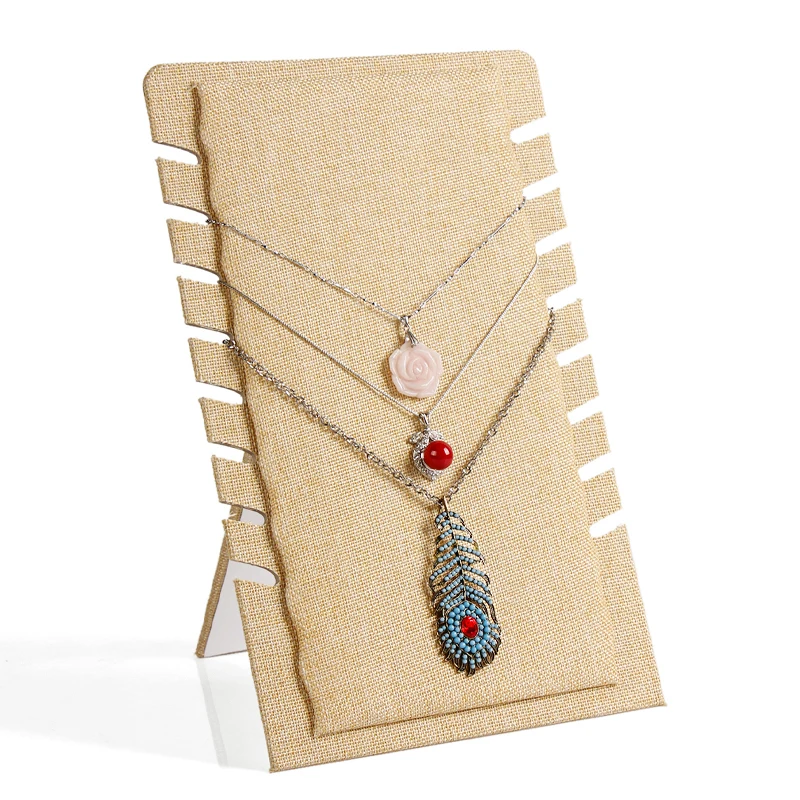 Buy linen necklace display shelf pendant exhibition