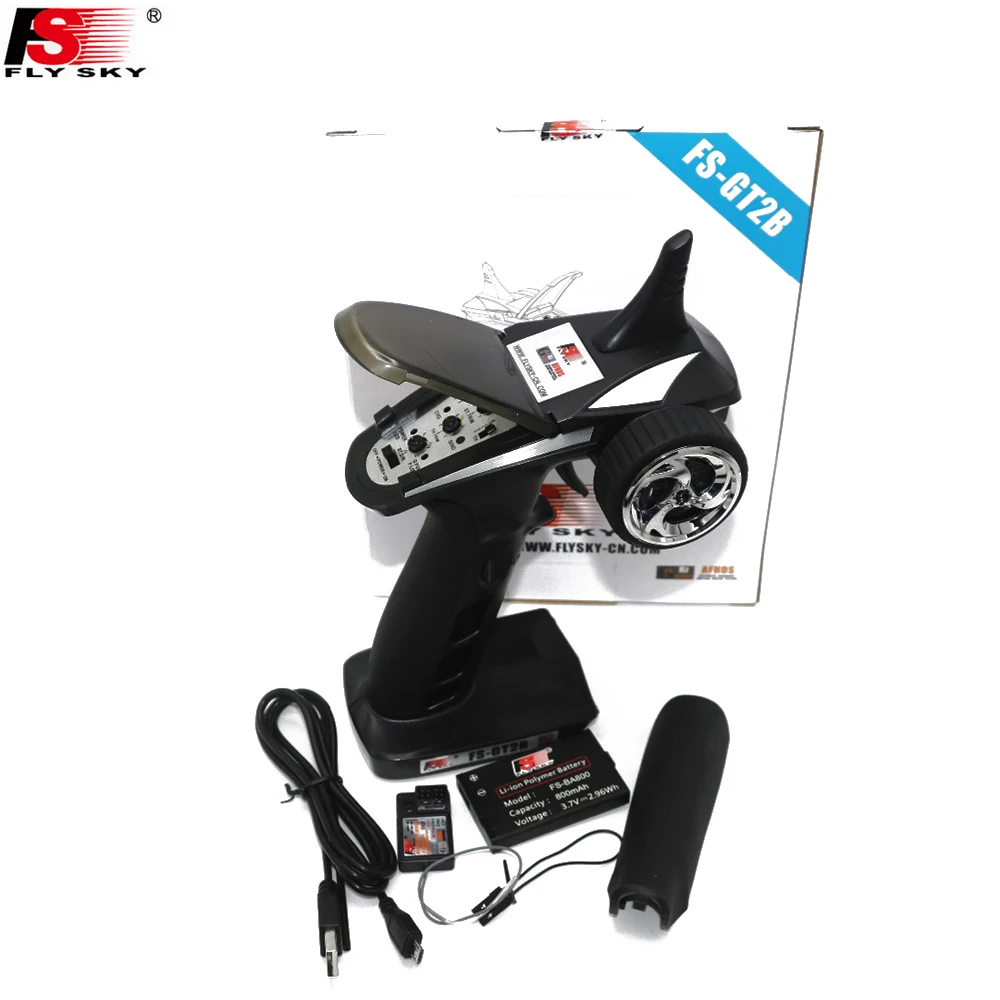 

Wholesale 1pcs Flysky FS GT2B 2.4G 3CH Gun RC Transmitter & Receiver W/ TX battery + USB Cable Charger for helicopter boat