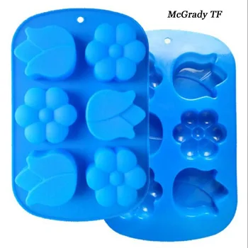 

3D Tulip And Daisy Flower Soap Shape Silicone Cake Mold Silicone Molds For Soap Making Pudding DIY Cake Decoration Baking Tools