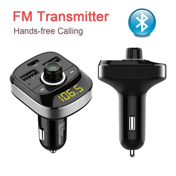 

Wireless Radio-Adapter Fast-charging Bluetooth Car Kit Car MP3 Player Car Charger FM-Transmitter Intelligent Digital Display