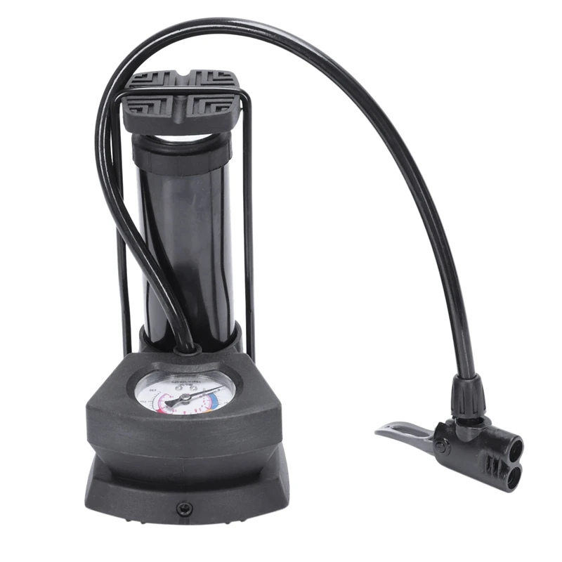 

Foot Activated Floor Pump With Gauge Bike Floor Pump Foot Activated Bicycle Air Pump Aluminum Alloy Portable Bike Pump