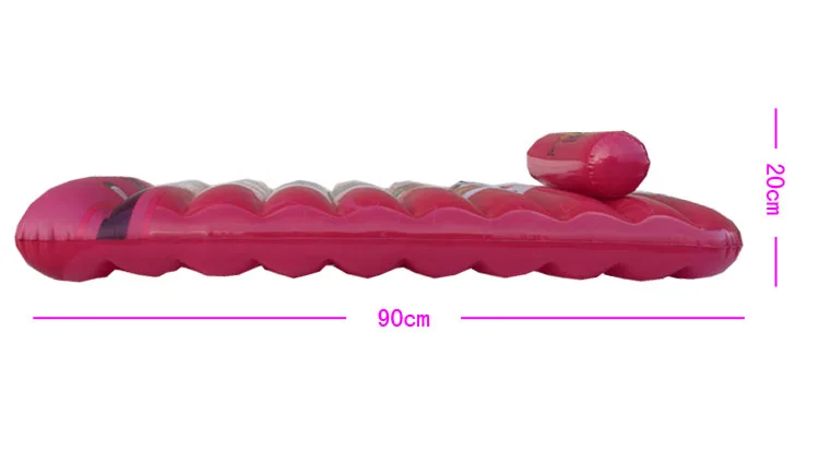 90*50*20cm Red Cartoon Girl Princess Pool Floating Row Swim Raft Children Inflatable Borad Bed With