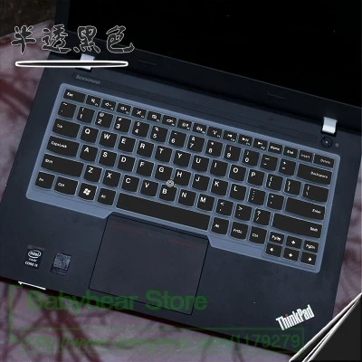 Клавиатура протектор кожного покрова 14 дюймов для lenovo Thinkpad S2 S3 E485 T470 T480 E480 T480S R480 T450S T460P L460 T460 T470S - Цвет: black