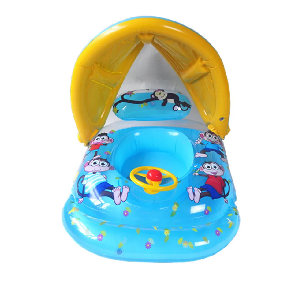 Safe Rubber Ring Soft Inflatable Mother & Baby Swim Float Ring Kids