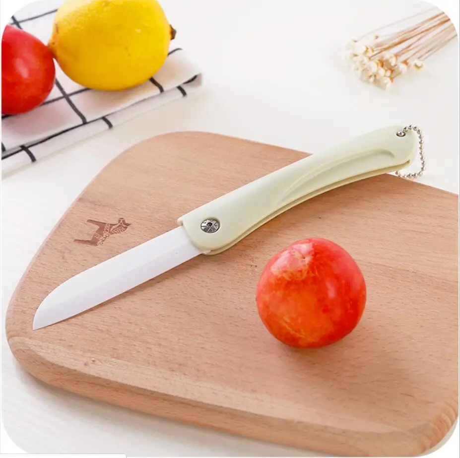 Керамический складной карманный нож Мини Портативный складной нож для резки фруктов практичное Походное снаряжение для путешествий ручные инструменты