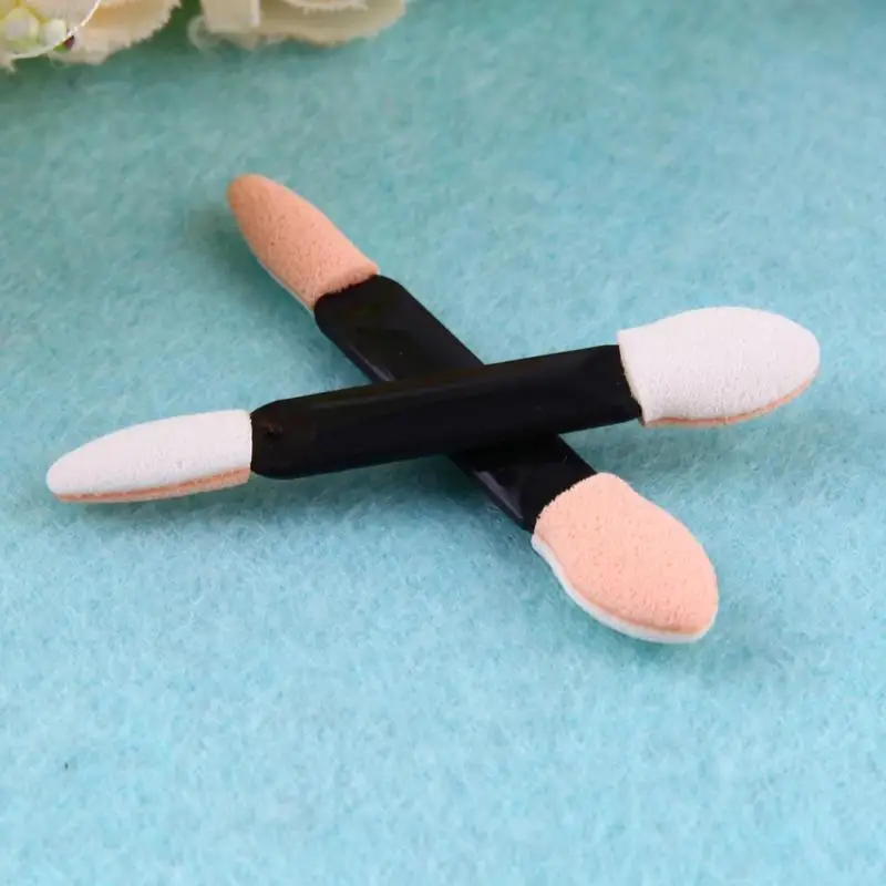 100 шт. одноразовые двусторонние губчатые кисти для теней|eye shadow applicator|brush makeupapplicator