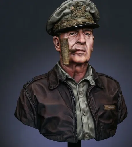 

Scale Models 1/10 WW2 US General Douglas MacArthur WWII resin bust Free Shipping
