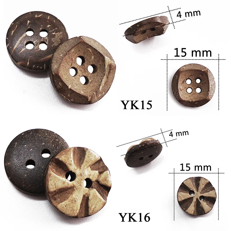 30 قطعة/الوحدة حجم 15 مللي متر اللون الطبيعي الجولة الليزر جوز الهند قذيفة أزرار الحرف الخياطة سكرابوكينغ الخشب للأطفال الملابس اليدوية