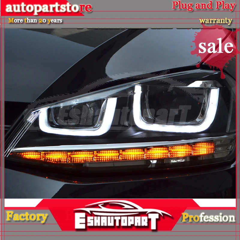 Автомобильный Стайлинг налобный фонарь чехол для VW Golf 7 2014 фары Golf7 MK7